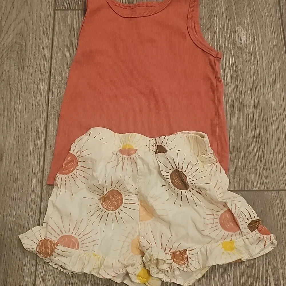 13 piece summer Baby Clothing Bundle - Floral, Denim, and Yellow